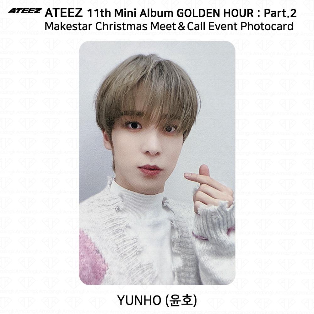 ATEEZ Golden Hour Часть 2 Makestar Christmas Meet&Call Event Фотокарточка Наклейка