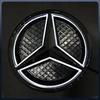 Для Mercedes Benz W176 W246 W205 W212 W207 W217 W251 W166 Серебристо-Черная Эмблема Передняя Решетка Подсвечиваемый Логотип Звезда Значок