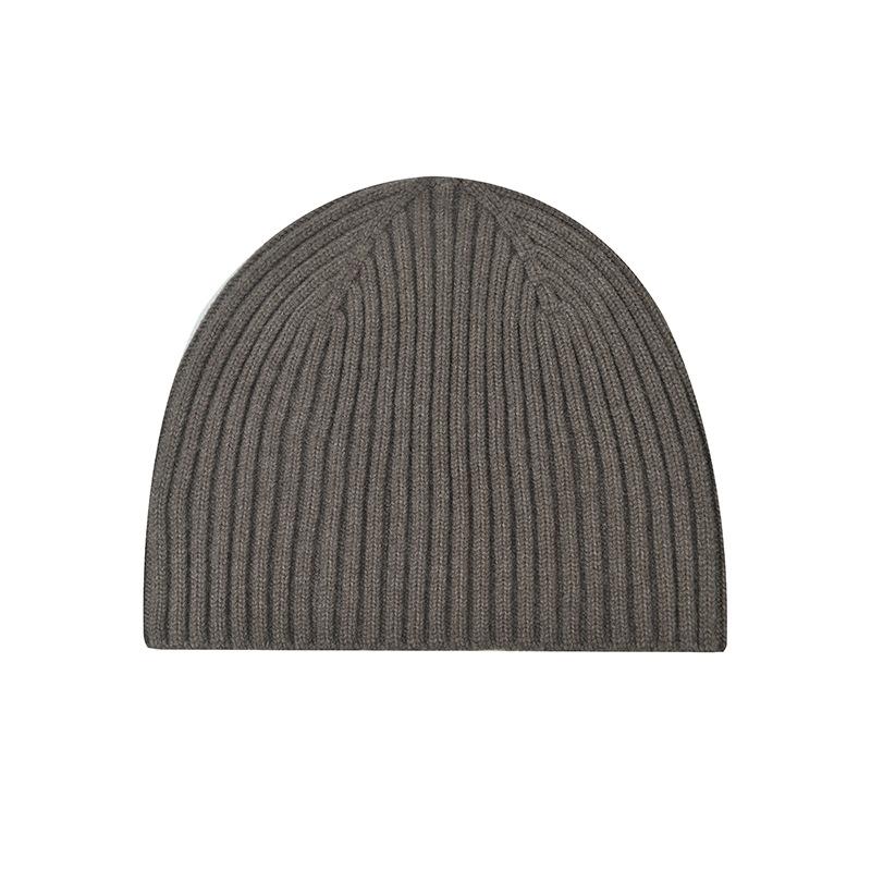New Knitted Hat for Autumn/Winter Season Thickened Warm Cycling Ear-Warming Beanie Solid-Colour Knitted Hat