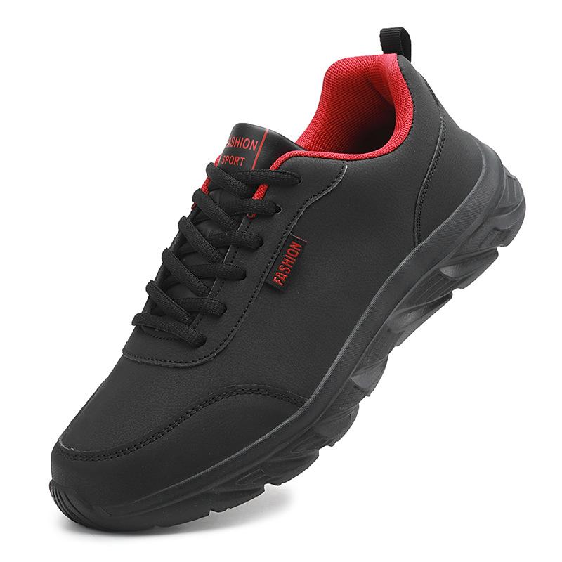 Autumn New Men's Shoes Large Size Leather Surface Ultra-light Sports Shoes Casual Student Board Shoes Running Shoes Factory
