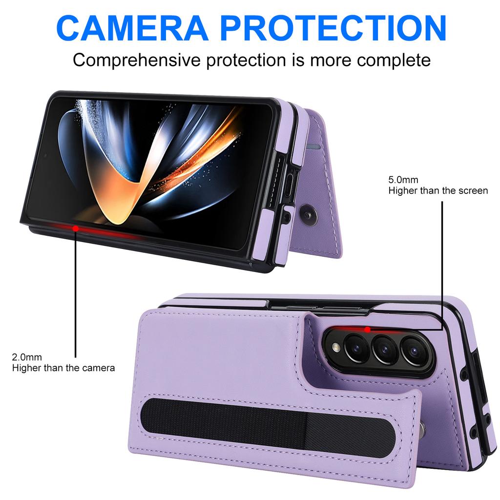 Foldable Screen PU Leather Shockproof Protective Case for Samsung Galaxy Z Fold 7 /6 /5 Mobile Phone Case with Pen Slot