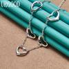 925 Sterling Silver Heart Necklace Fashion Jewelry
