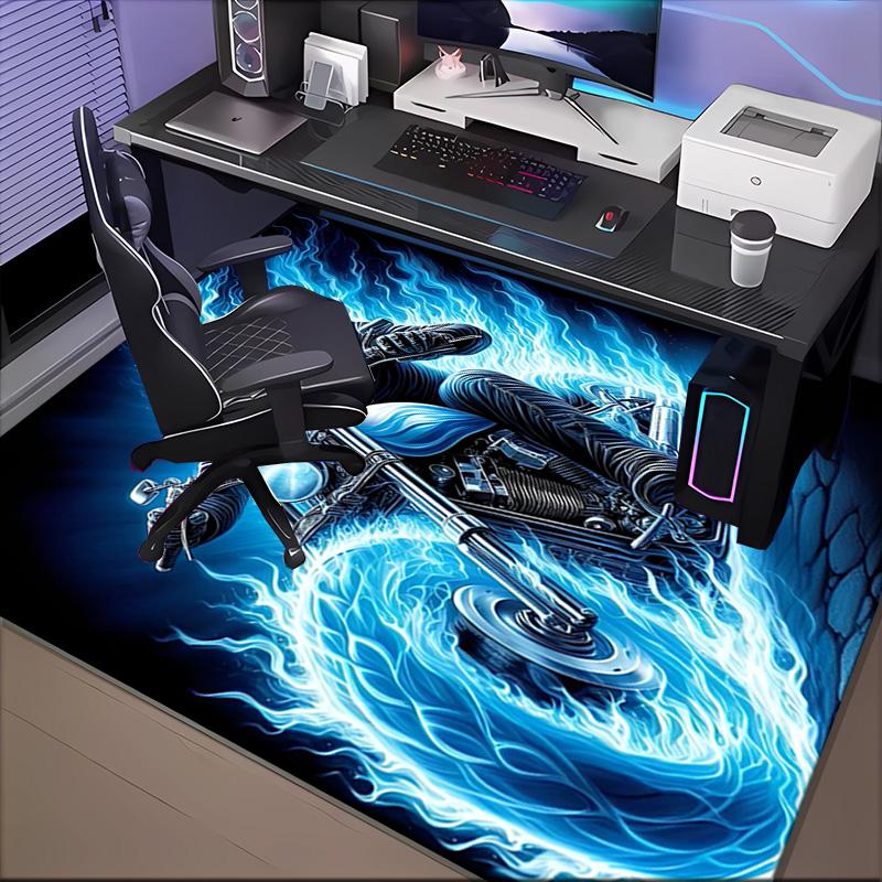 Eerie Frozen Phantom Floor Mat for Living Room, Game Rooms, Office, Bedroom, Office Floor Mat Playful Design, Christmas fan gifts