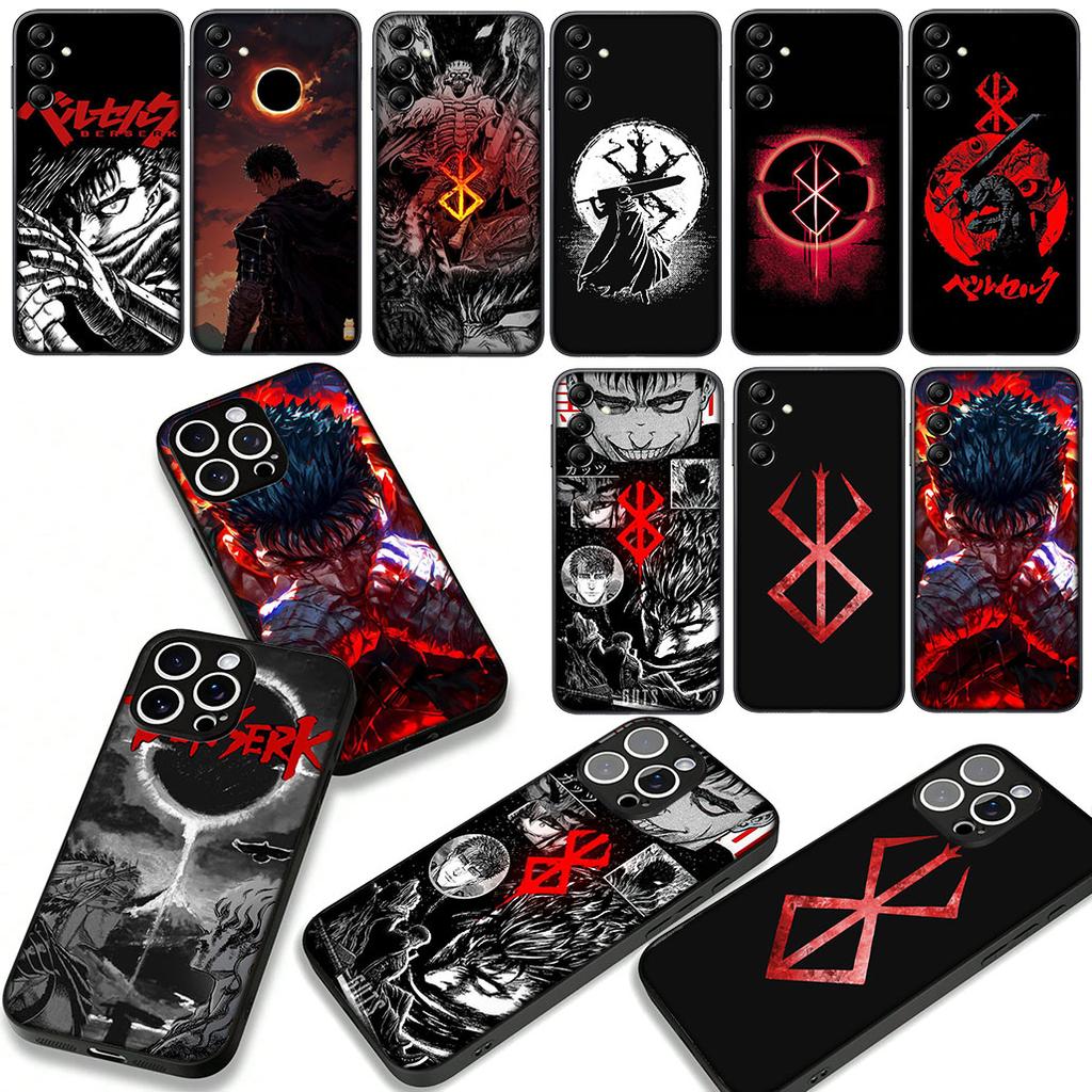 Чехол для телефона Berserk Мультяшный Гатс для Samsung Galaxy S25 S23 S22 S24 FE Ultra Plus A56 A05 A06 A15 A16 A57 S7 Edge