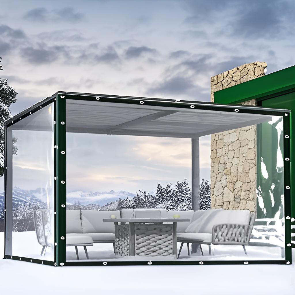 Прозрачный ПВХ Брезент Дождестойкий и Теплоизоляционный для Балкона