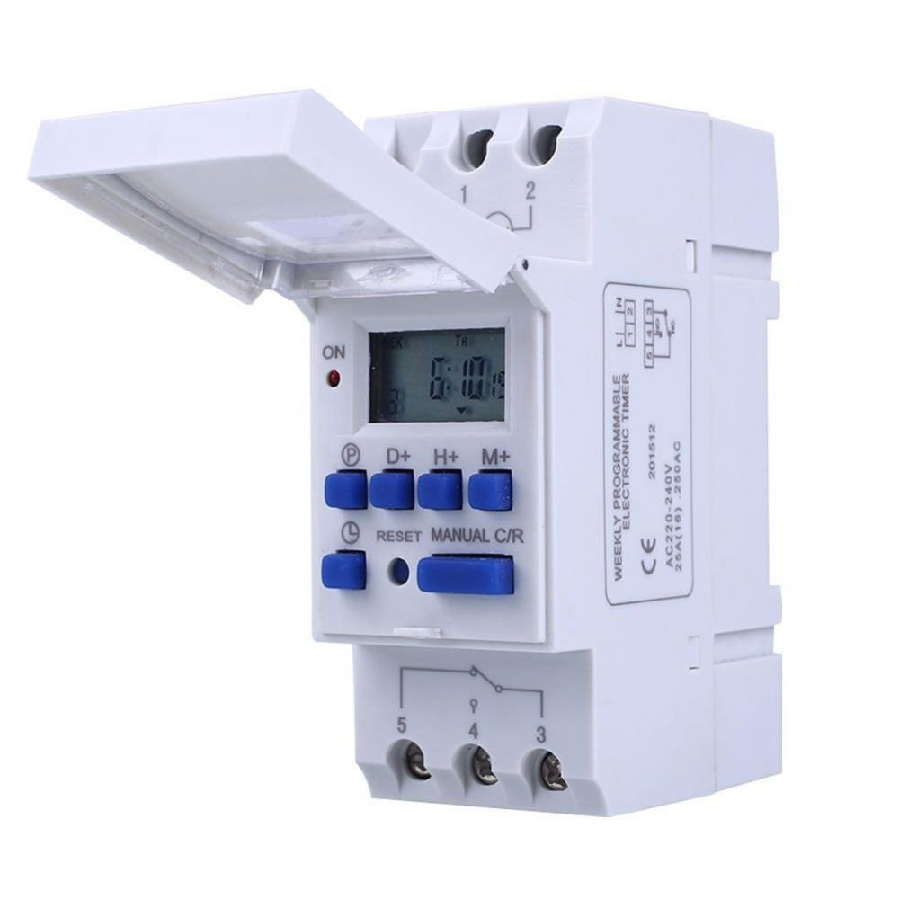 AC 220V Din Rail Weekly LCD Switch Time Relay