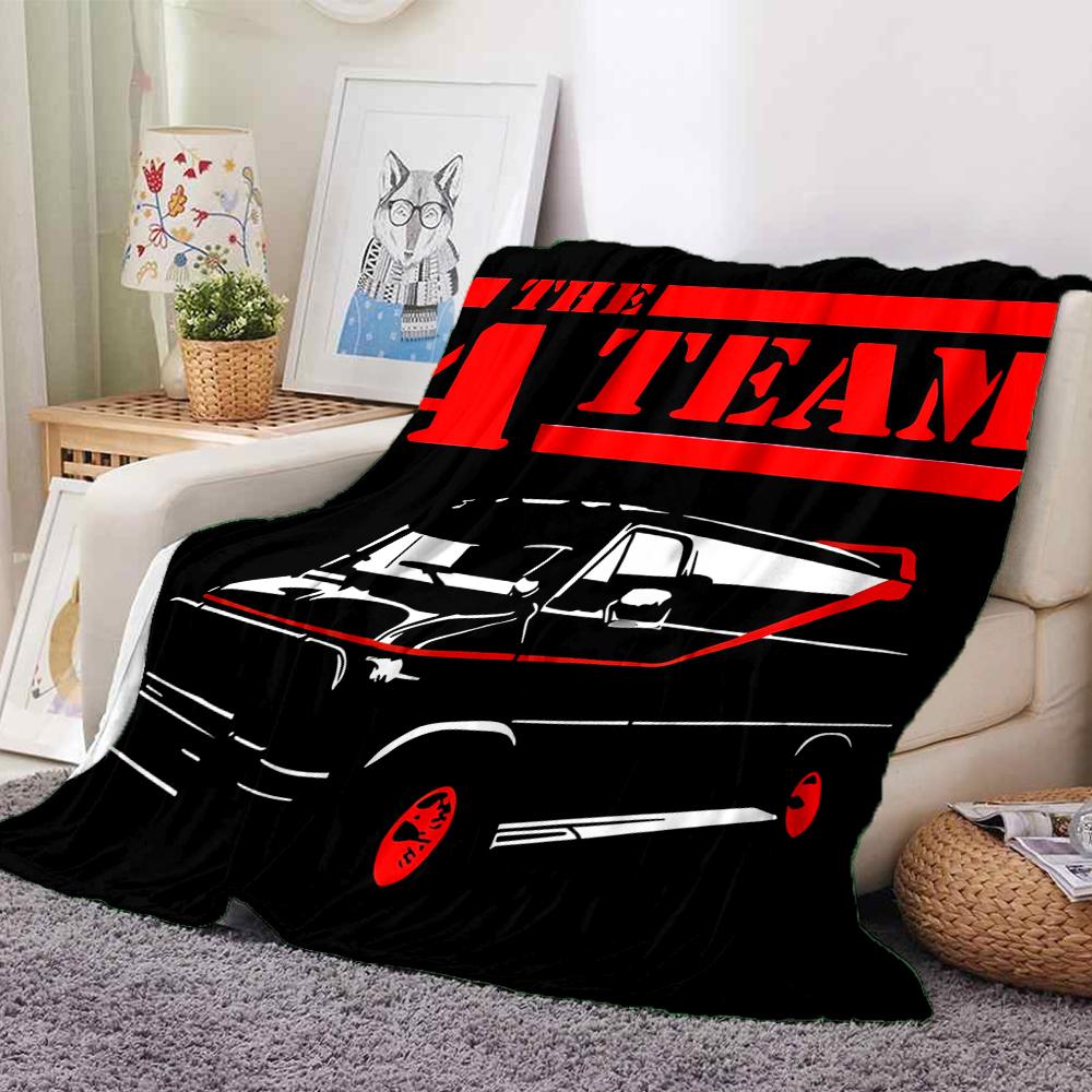 1Pc Ateam Van Adventure Blanket Soft And Comfortable Casual Warm Camping Travel Christmas Halloween Xmas Gift M92430