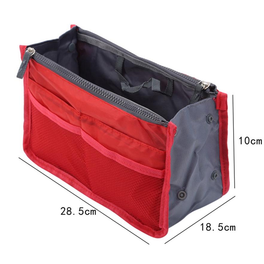 Женская сумочка, нейлоновый двойной органайзер, вставка, косметичка