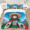 3pcs Mexican Cultural Celebration Bedding Set, Includes One Quilt Cover and Two Pillowcases, Bedroom and Guest Room Decoration. T723112