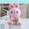 Adorable Rabbit Stuffed Animal Plushie Keychain Fluffy Bunny Doll For Gift Ideas