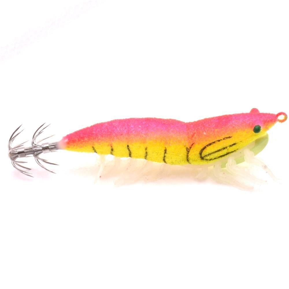 Fluorescent Wood Shrimp No. 3.0 No. 3.5 Artificial Squid Jig Cuttlefish Squid Hook  Ocean Rock