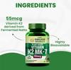 Vlado's Himalayan Organics Витамин K2 MK-7 55 мкг Растительная добавка для крепких костей и сердца, 120 растительных капсул