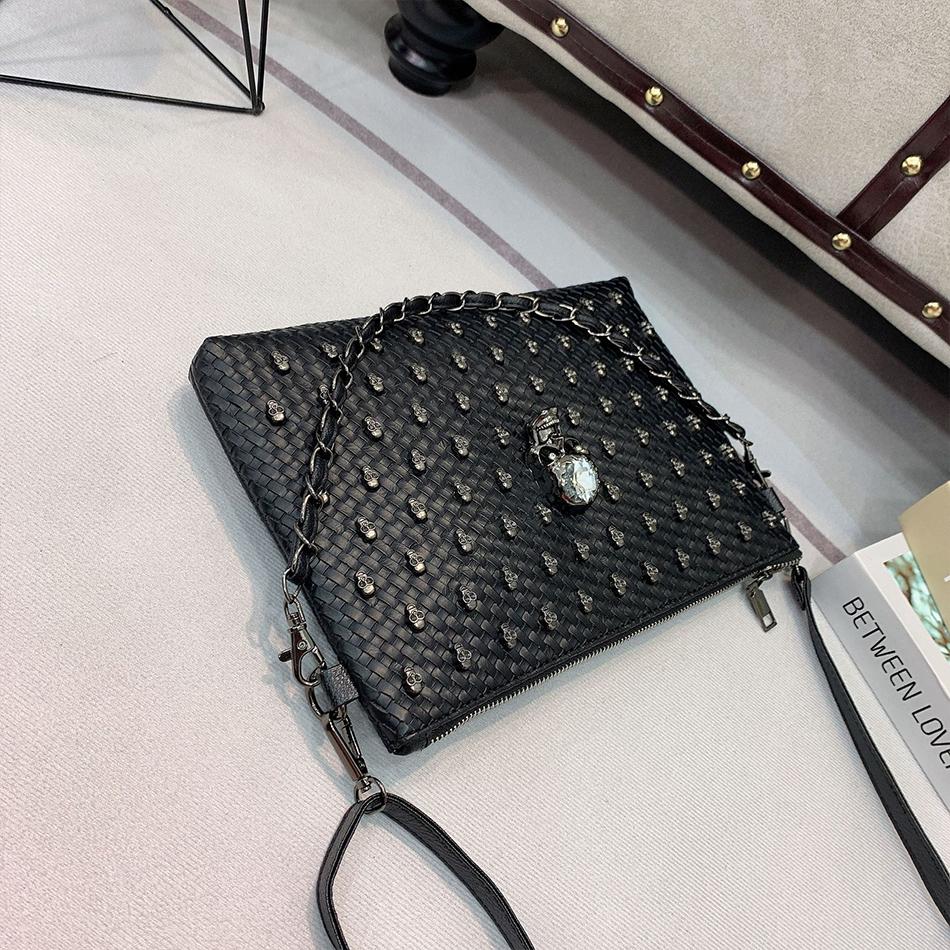 Skull Purse Studded Punk Coffin Goth Rivet Purses and Handbags Crossbody Satchel Shoulder Bag Clutch Purse Wallet Messager Bag