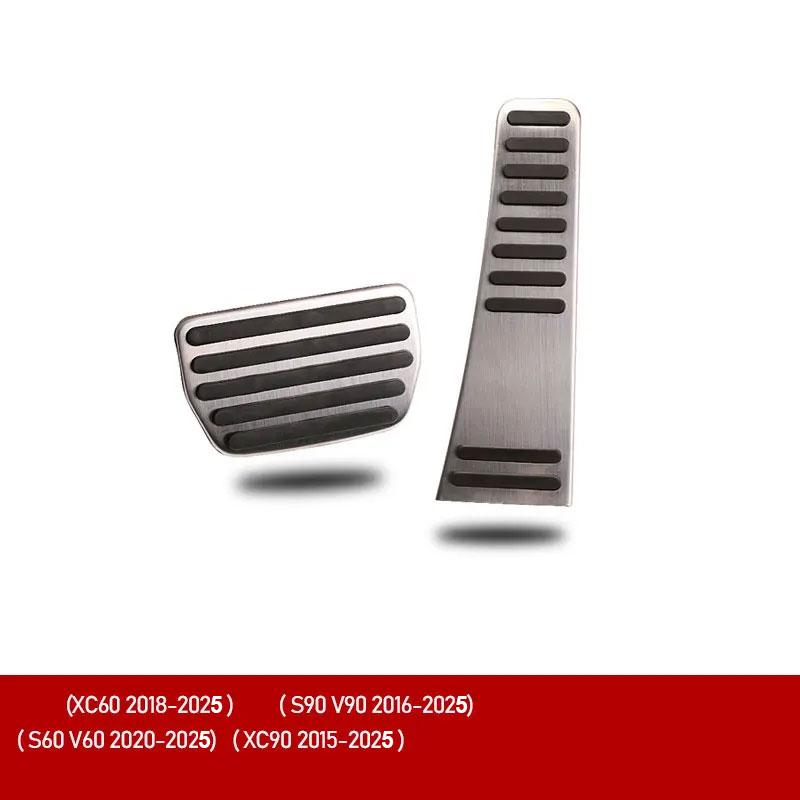 ulsap8 Car Accelerator Brake Pedal Footrest Pedal Plate Cover For Volvo XC60 XC90 S90 v90 s60 v60 xc40 Accessories 2022-25