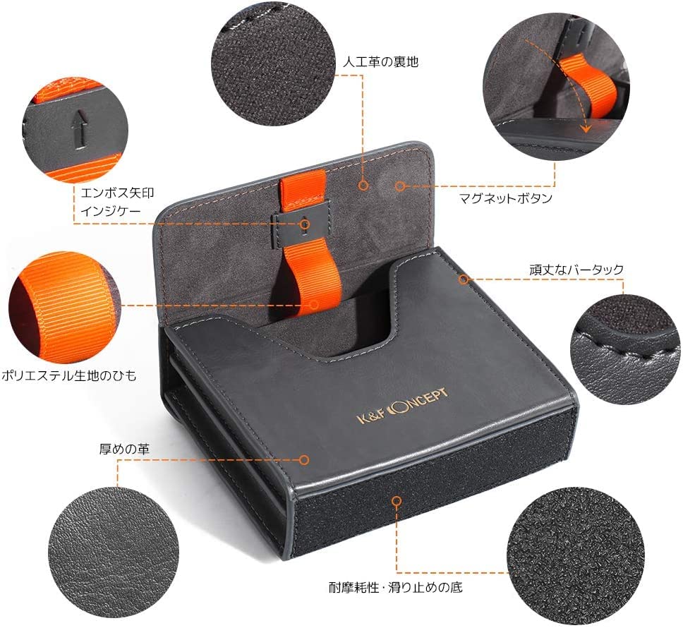 Концепт Чехол для линзовых фильтров Чехол для фильтров для 3 штук Квадратный фильтр 100x100мм Чехол для линз фильтров Чехол для линз фильтров Пылезащитный тип K&F Выдвижной