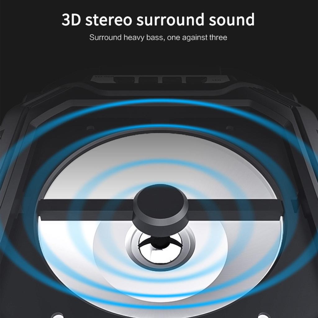 Portable BT Karaoke Machine Rechargeable Cordless Outdoor Speaker Battery Powered with Microphone