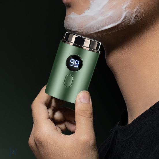 Мини-электробритва с ЖК-дисплеем, USB-перезаряжаемая, водонепроницаемая, для влажной и сухой езды, портативная мужская бритва для бороды, инструмент для удаления волос