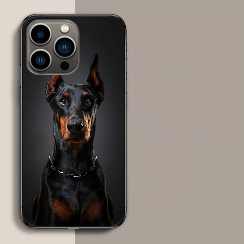 Животное Такса Доберман собака Чехол для телефона Для Apple Iphone 16E 16 17 Pro Max Air 15 Pro 14 Plus 12 13 Mini Чехол Милый Веселый