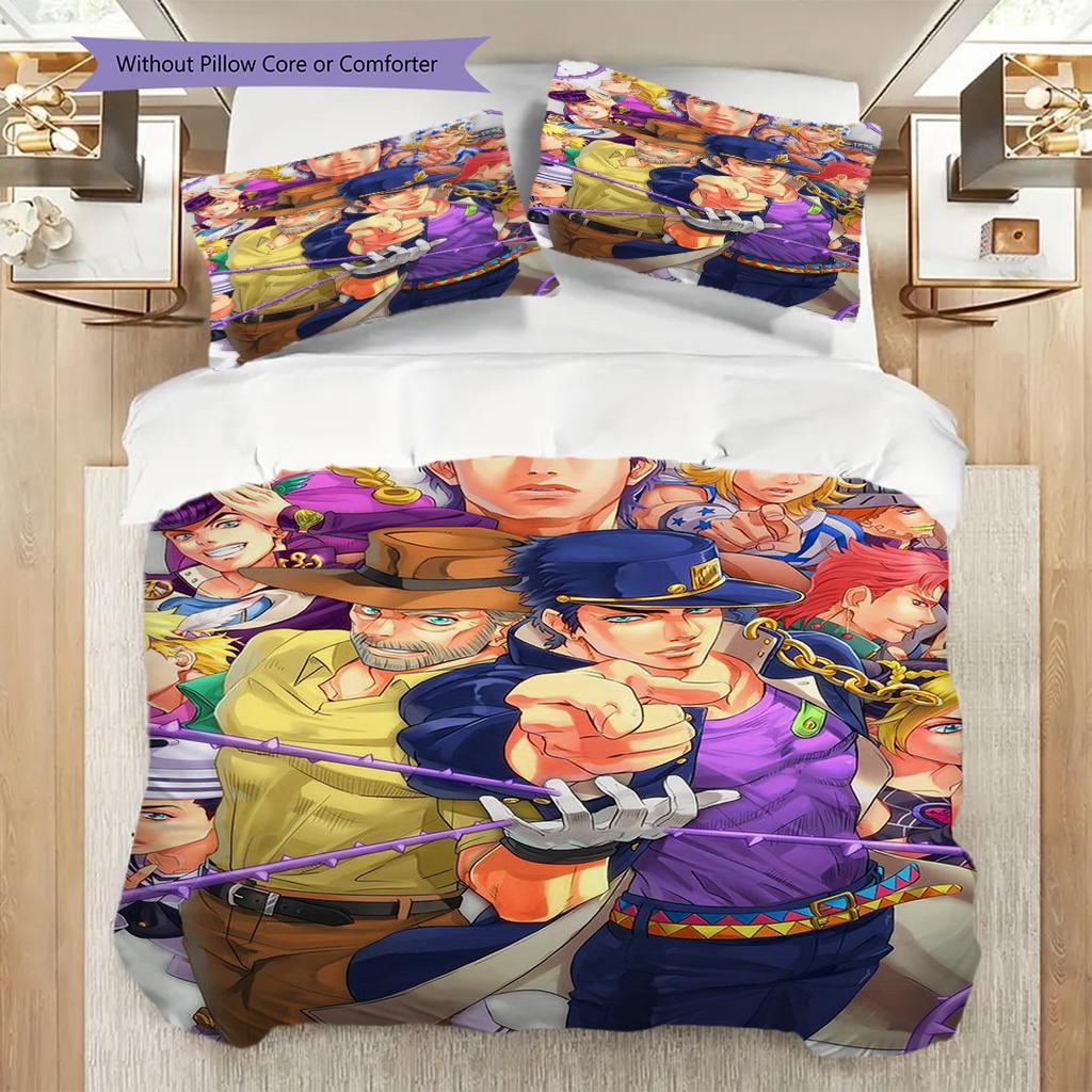 Jojo'S Bizarre Adventure Part Steel Ball Run Bedding 1 Duvet Cover 2 Pillowcase Without Core Christmas Birthday Gift Soft And Comfortable