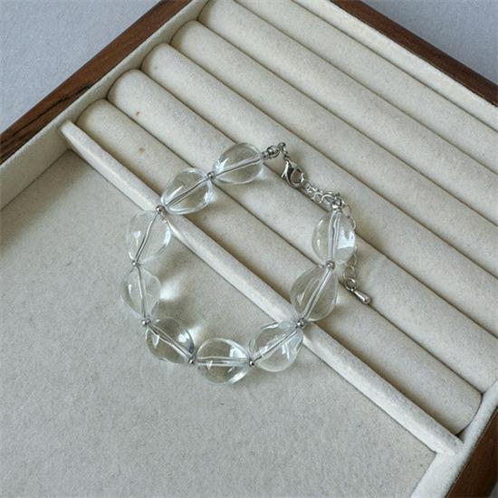 Высококачественный корейский набор из ожерелья и браслета с кристаллами из Дондэмуна