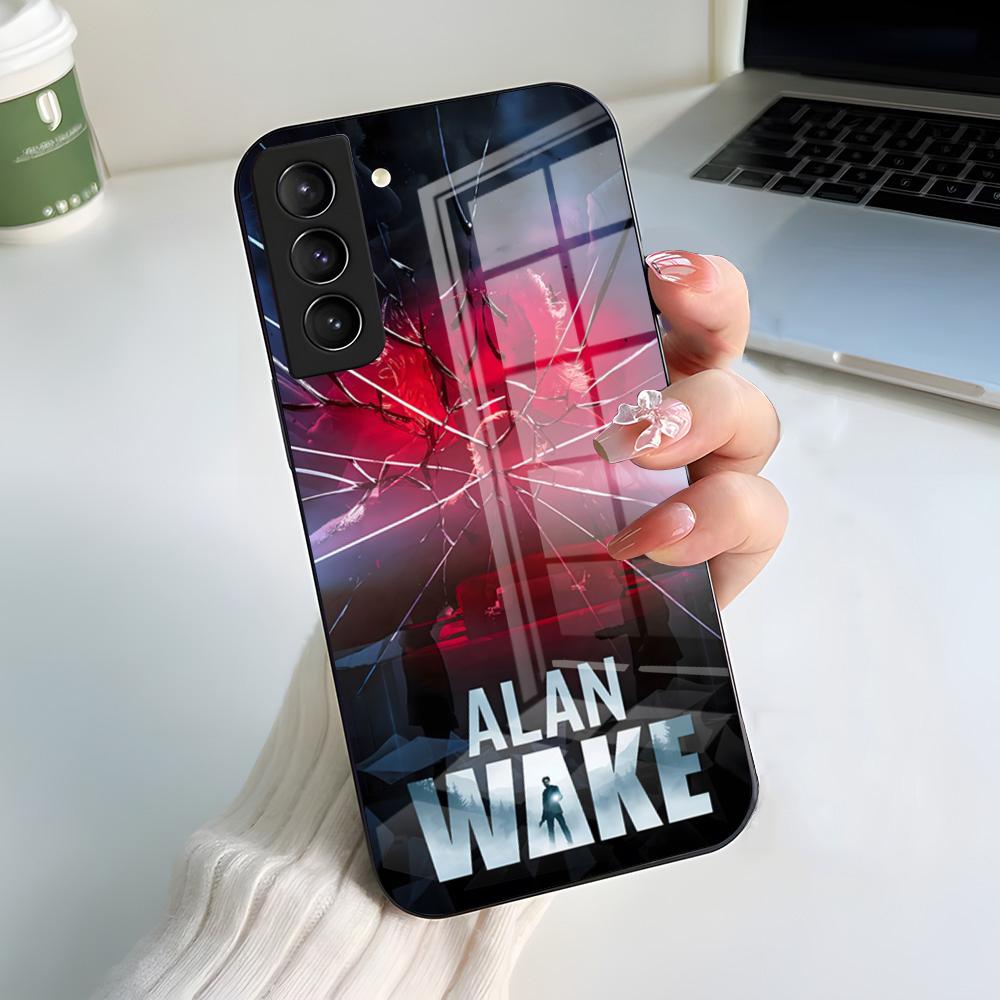 Чехол для телефона A-Alan W-Wake 2 для Samsung A56 A36 A26 A16 A15 A25 A35 A55 A14 A34 A24 A54 Стеклянный чехол