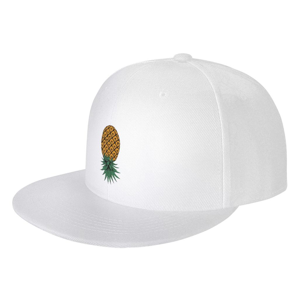 Перевернутая бейсболка с ананасом, забавная плоская ковбойская кепка в стиле хип-хоп, винтажная бейсболка унисекс для взрослых, регулируемая моющаяся