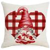 Valentine's Day Linen Pillow Cover Red Love Home Cushion Cover Cushion Home Decor