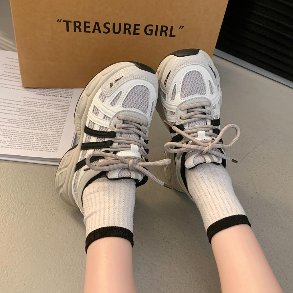 Летние Новые Женские Повседневные Спортивные Кроссовки на Толстой Подошве Сетчатые Дышащие Кроссовки Женская Обувь Женские Кроссовки для Женщин Баскетбольные Кроссовки