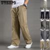 Мужские спортивные брюки, длинные брюки с карманами, свободная повседневная мода на открытом воздухе, большие размеры