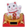 Фигурка Кота Удачи Энергосберегающая Милая Работающая от Солнца Машущая Лапой Статуэтка Кота Удачи для Кассового Аппарата