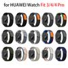 Нейлоновый ремешок-липучка для Huawei Watch Fit 3 4 Fit4 Pro, с петлей, сменный ремешок для часов