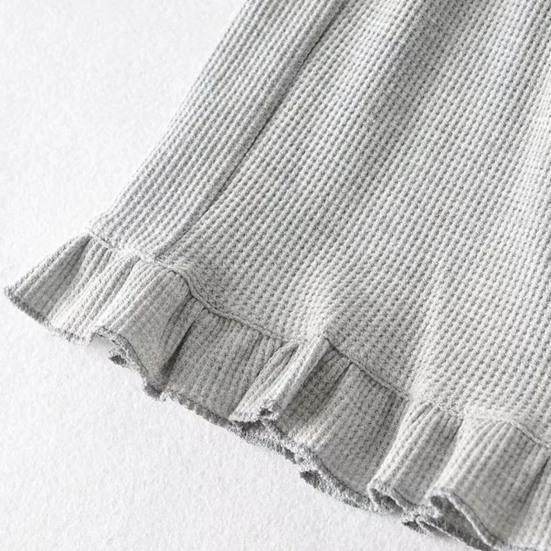 Женские шорты из вафельного трикотажа с эластичной резинкой на талии, широкие струящиеся шорты с оборками