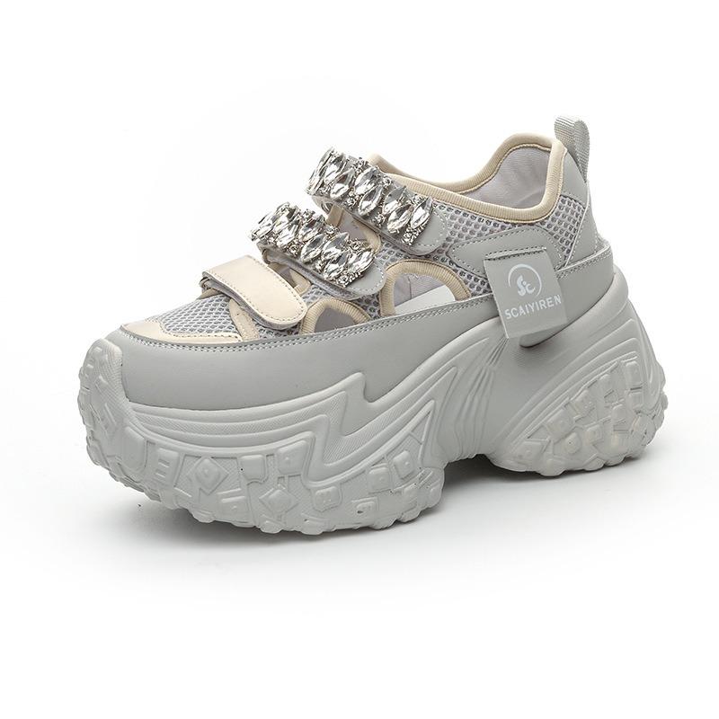 Поп-туфли с толстой подошвой, дышащая обувь, повседневные модные сандалии