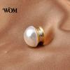 Multi Purpose Clothes Button 2Pcs Faux Pearl Magnetic Button, Fake Cat Eye Stone Brooch Set Safety for Shirts Scarf Shawl, Decorative Clothing Magnet