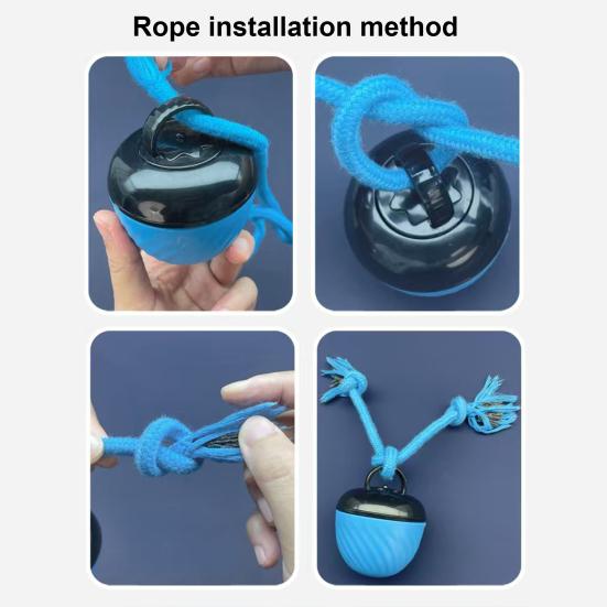 Интерактивный мяч для собаки, устойчивый к жеванию, умный мяч-игрушка для щенка со звуком, веревка, электрический, автоматический, движущийся