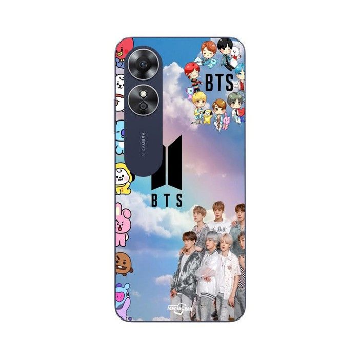 Coque de téléphone - MANIACASE - Oppo A17 - Kpop BTS - Silicone TPU - Souple