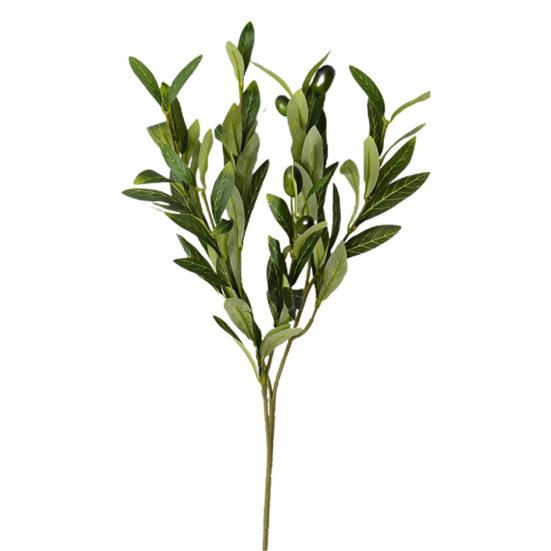 Искусственная ветка оливкового листа со стеблем 4/6 вилка Реалистичные многоразовые искусственные зеленые растения Зелень Домашний стол Центральное украшение Свадебные украшения Реквизит для фотографий