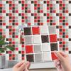 10Pcs Kitchen Bathroom Gel Tile Stickers Self Adhesive Mosaic Stickers Creative Glass Brick Wallpaper