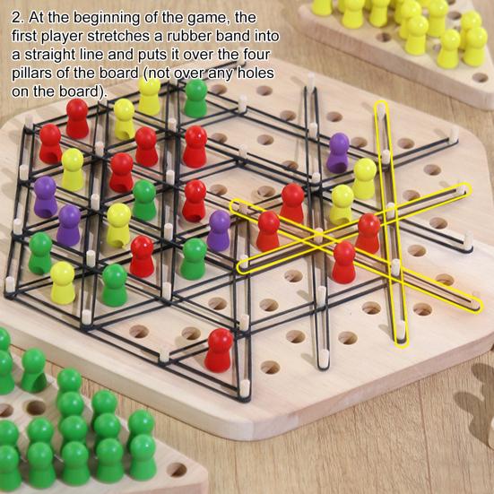 1 набор Треугольные шахматы Настольная игра от 2 до 4 игроков Геометрия Обучение фокусировке Логика Обучение Резиновая лента Треугольник Pegboard Стратегическая игра Игрушка