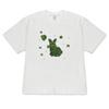 Unisex Aesthetic Nature Graphic Tshirt Rabbit Clover Ocean Collage Print Crewneck Casual Short Sleeve Streetwear Tee