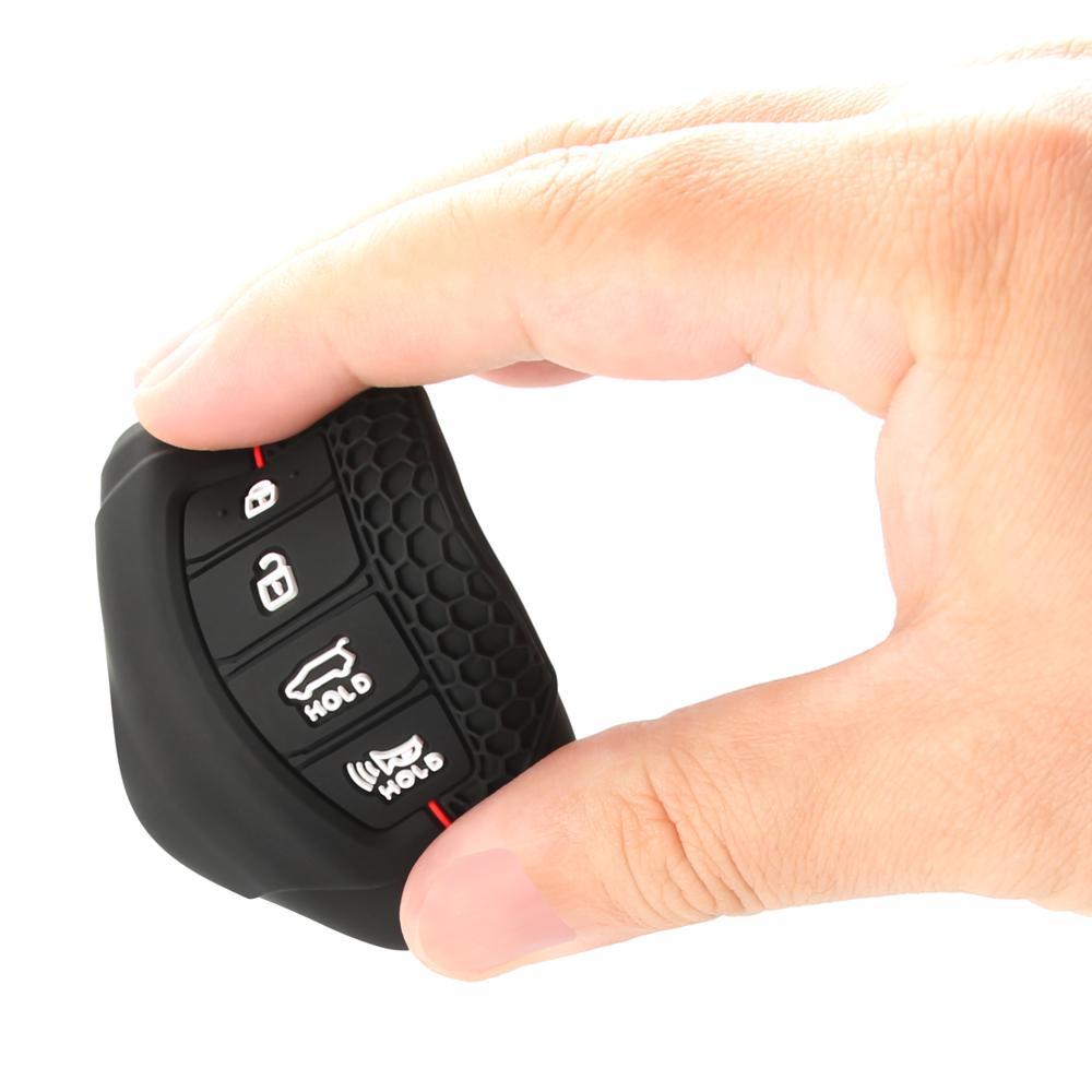 Чехол для автомобильного ключа с 3/4/5 кнопками для Hyundai I30 Ix35 KONA Encino Solaris Azera Grandeur Ig Accent Santa Fe Palisade, силиконовый брелок