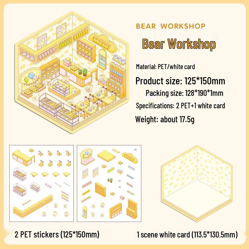 Popular Cartoon Scenery 3D DIY Stickers for Kids