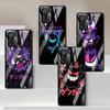 Стеклянный чехол для Xiaomi Poco X3 NFC 11 Lite 11T F3 M3 для Redmi Note 11 10 9 8 Pro 10S 9S 9A 9C, чехол для телефона в стиле аниме Pokemon Gengar