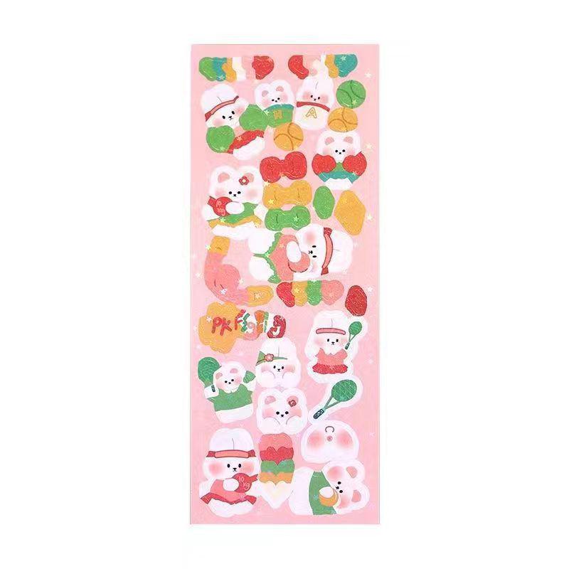 Cute Cartoon Guka Laser Stickers for Kids - Notebook Decoration & DIY Kindergarten Rewards