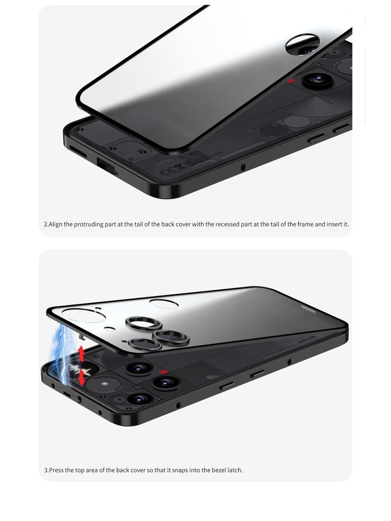 Трансграничный Металлический Ударопрочный Чехол-Книжка Pop-Up для Nothing Phone 3a