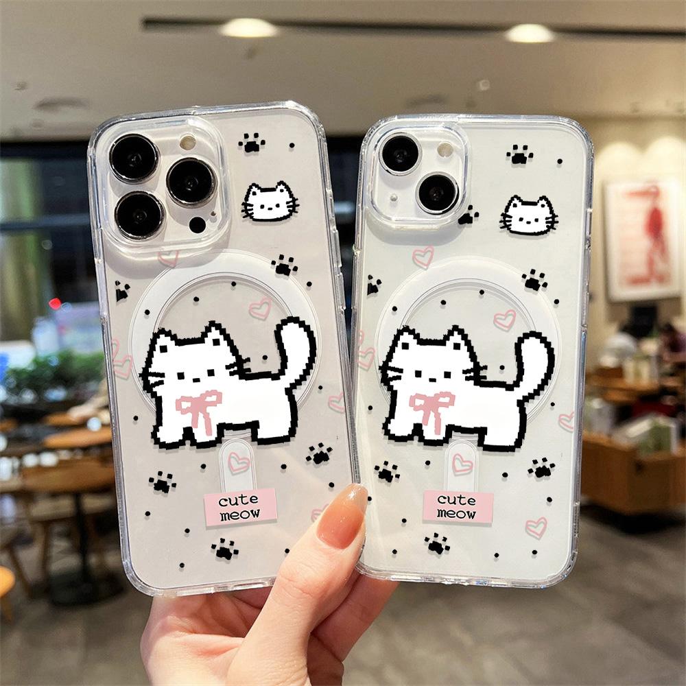 Магнитный чехол для телефона для iPhone 12 14 16 17 Pro 17 16 15 14 13 12 Pro Max 12 13 14 15 16 Высококачественный противоударный чехол Полная защита Милый стиль
