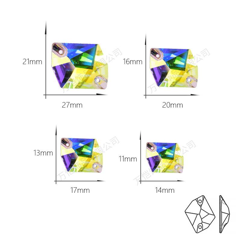 Стеклянная дрель специальной формы с золотым дном, ручная дрель с плоским дном и двойным отверстием для ручного шва, плоская пряжка для камня своими руками, стразы, аксессуары для одежды