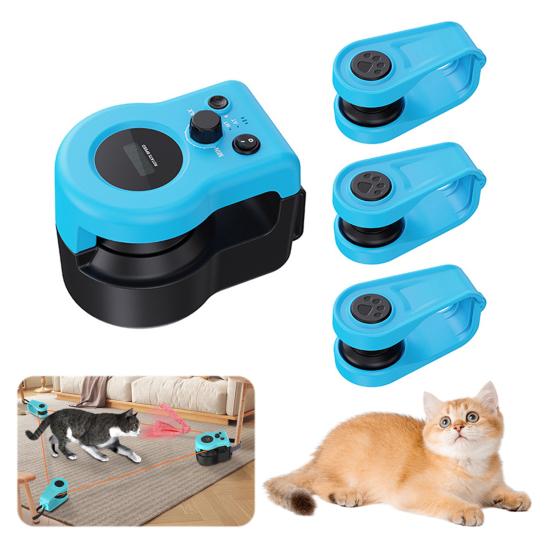 Cat Feather Treadmill Toy Auto/Remote Control DIY Simulated Cat Mouse Hunting Toy