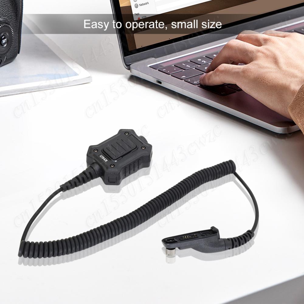 U94X PTT Headphone Adapter Headset PTT Adapter Push To Talk Button Connector Cable for Motorola Xir 8268 P8660 DP4401 GP328D