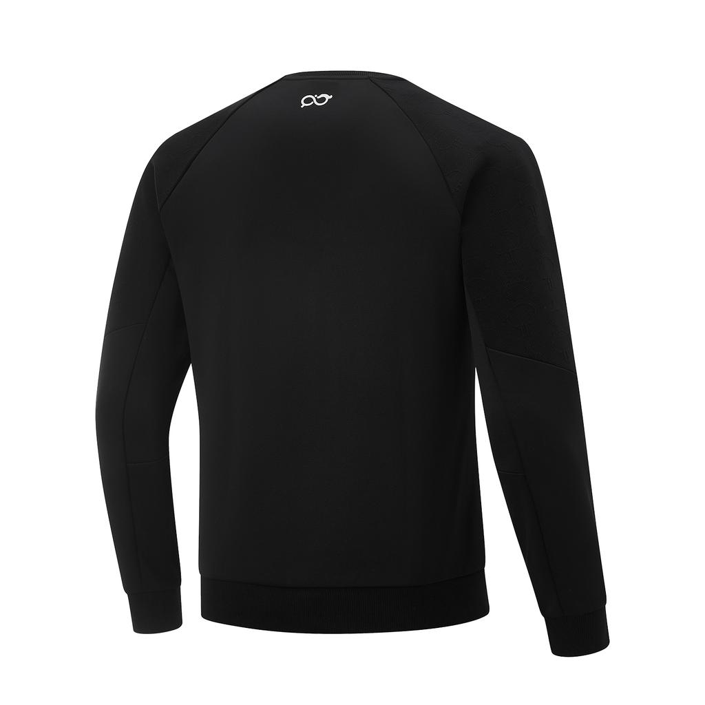Li Ning Table Tennis Series Pullover Long Sleeve Round Neck Sports Sweater Unisex Sweater Black AWDV281-1